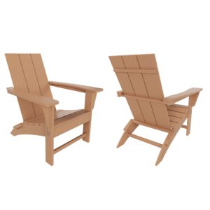 WestinTrends Ashore Modern Outdoor Folding Adirondack Chair (Set of 2)