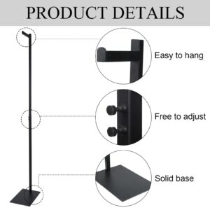 Adjustable Cloth Display Stand Adjustable from 48" to 72" Garment Display Single Metal Cloth Display Single Rack Display Single Costumer Shirt Display Costumer for Thrift Shop Retail Store (1 Pcs)