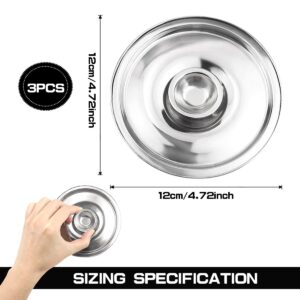 LNQ LUNIQI Stainless Steel Universal Lid ，4.7Inch Mini Pan Lid Bowl Covers Cookware Lid Replacement Accessories for Skillets Frying Pans （12cm）