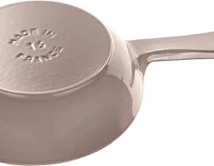 staub Skillet 40505-363 Skillet Linen 6.3 inches (16 cm) Frying Pan, Enameled Casting, Iron, Induction Compatible, Japanese Serial Number Included