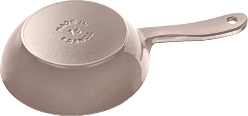 staub Skillet 40505-363 Skillet Linen 6.3 inches (16 cm) Frying Pan, Enameled Casting, Iron, Induction Compatible, Japanese Serial Number Included