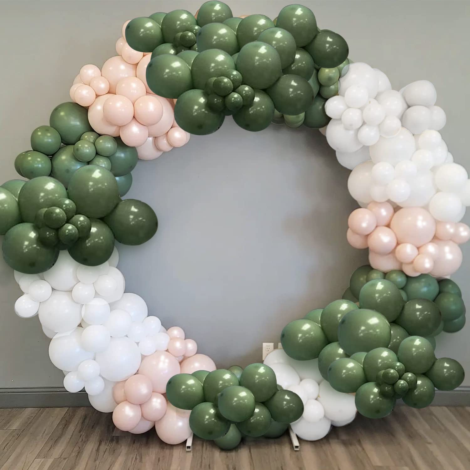 Topico Wedding Balloon Garland Arch Kit 143pcs Avocado Green Peach Balloons for Kids Birthday Baby Shower Bridal Shower Theme Party Halloween Thanksgiving Decor Supplies