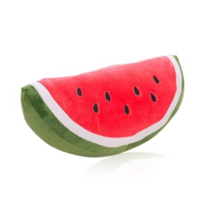 zhidiloveyou watermelon plush pillow cute stuffed fruit toy hug pillow gifts for kids, 11.8"