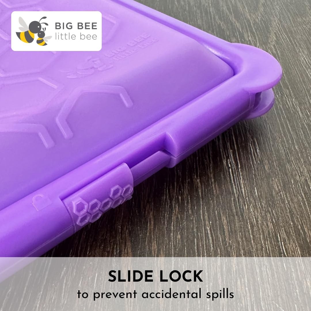 Big Bee, Little Bee - SoftShell Reusable Silicone Food Storage Container with Lid, Easy to Clean, Lays Flat, Snaps Closed, Microwave, Freezer & Dishwasher Safe, As Seen on Shark Tank (Lime)