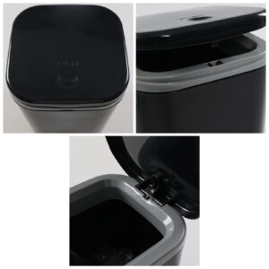 Hommp 0.5 Gallon Tiny Countertop Trash Can, Mini Desktop Garbage Can with Push-Button, Black