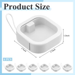 Kathfly 6 Pcs Hair Tie container Qtip Dispenser Organizer Hair Tie holder Travel Portable Qtip Bobby Pin Holder Cotton Swabs Dispenser women Hair Bathroom Storage Accessory(White)