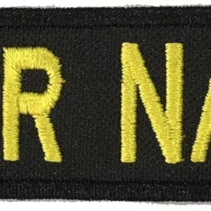 Custom Embroidered Name Patches,Personalized You Name Tag Hook and Loop,Iron On Police Patch for Tactical Vest,Jacket,Carrier,Hat/4'' x 1''/3''x1'', Black (Embroidery)