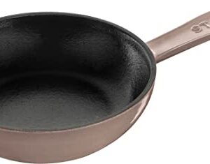 staub Skillet 40505-363 Skillet Linen 6.3 inches (16 cm) Frying Pan, Enameled Casting, Iron, Induction Compatible, Japanese Serial Number Included