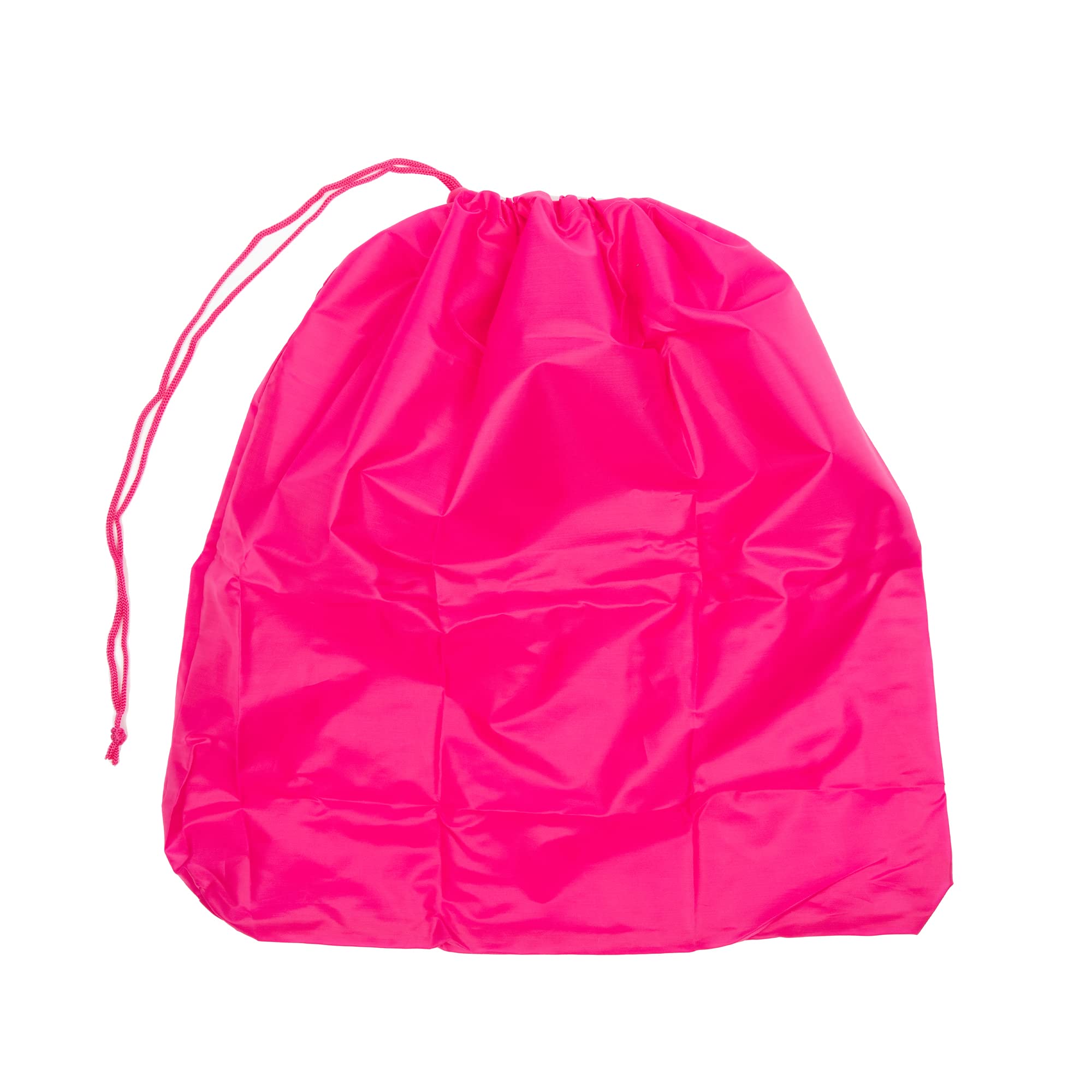 MIAMICA Foldable Travel Laundry Bag, 21'' x 22'', Fuchsia & White – Lightweight, Durable Design with Drawstring Closure