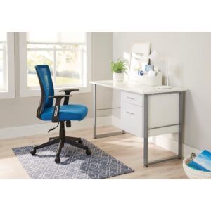 Realspace® Radley Mesh/Fabric Mid-Back Task Office Chair, Rich Blue, BIFMA Compliant