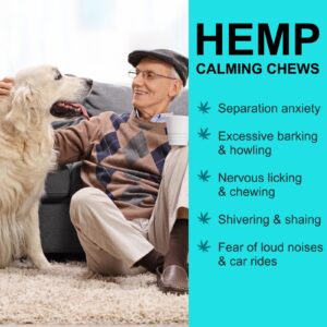 cgify Hemp Calming Chews for Dogs,150 Chews Hemp Dog Treats for Calming,Dog Anxiety Relief from Storms Barking Separation Thunder Travel,Golden Ratio Natural Ingredients,Peking Duck Flavor