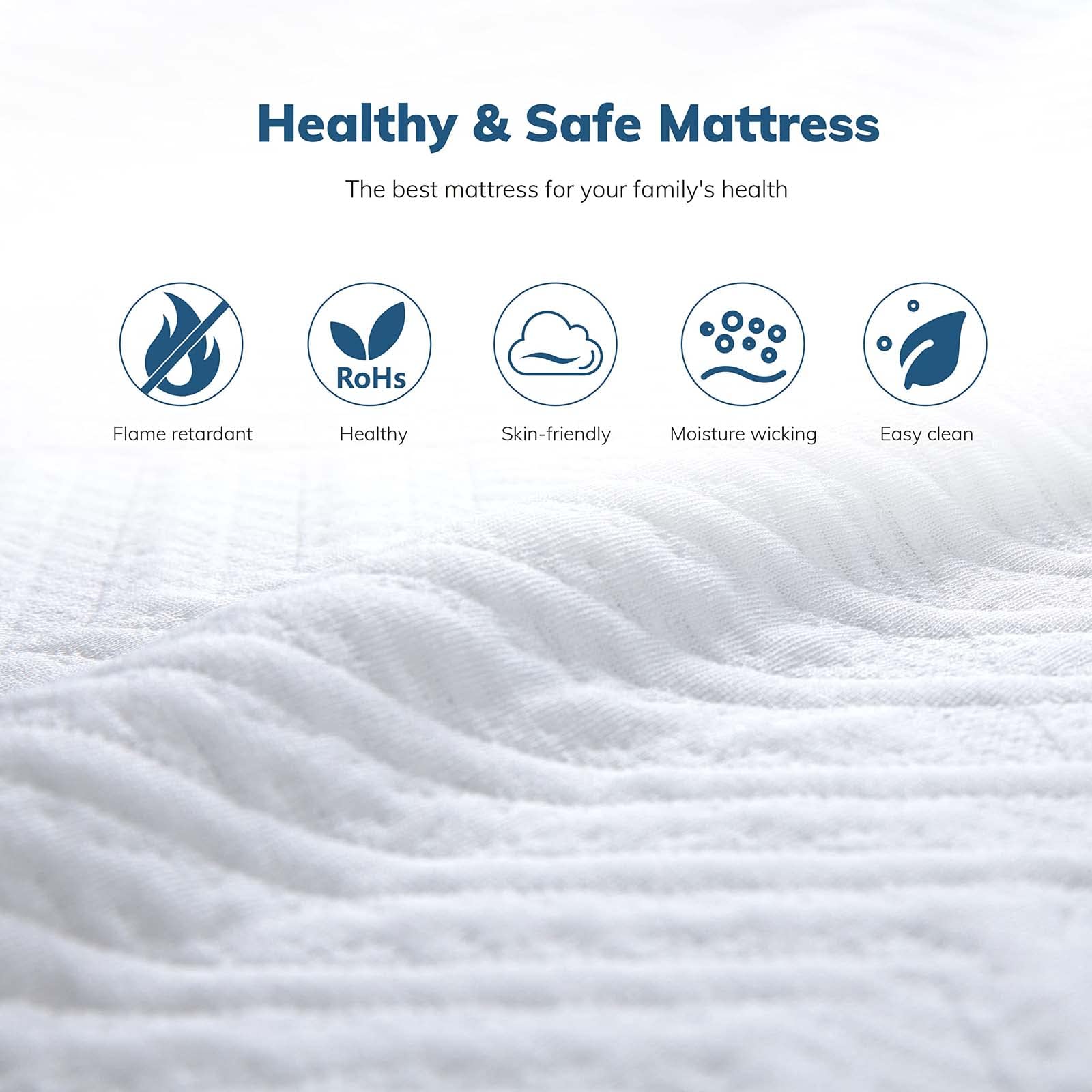 Twin Size Mattress, 8 inch Gel Memory Foam Mattress, Cooling Gel Mattress Bed in a Box, Medium Firm Feel with Motion Isolating (Twin)