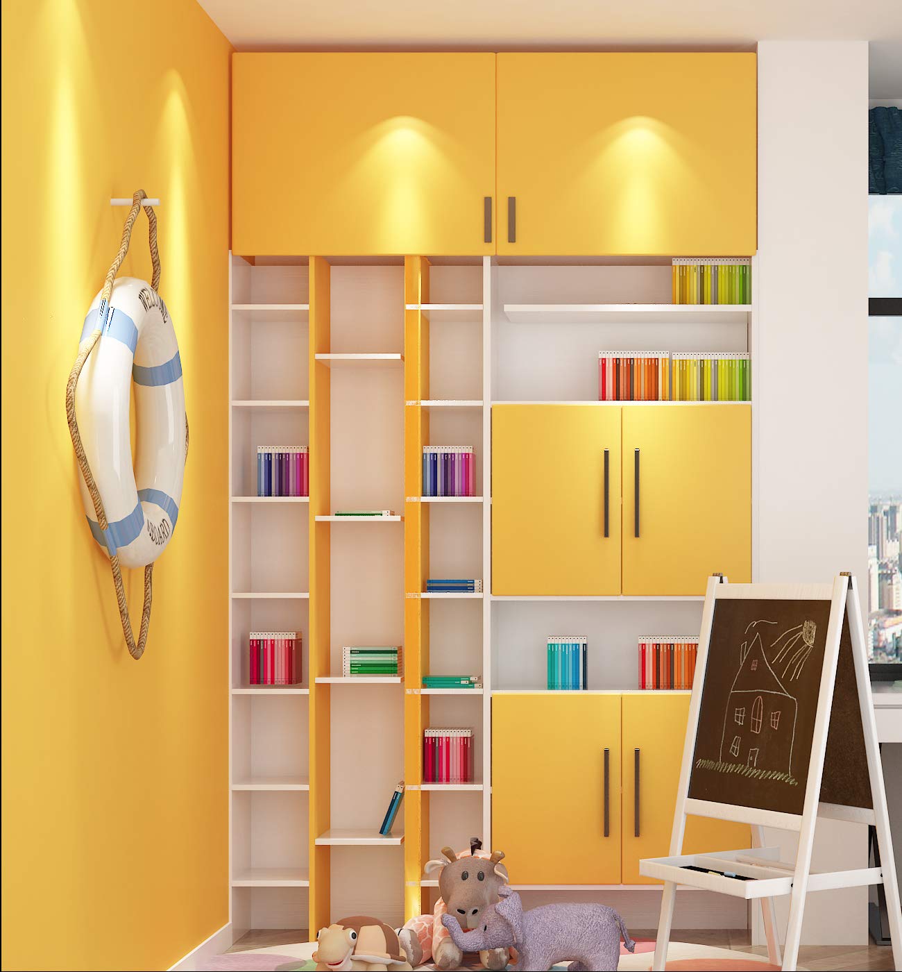 Livelynine Contact Paper Yellow Peel and Stick Wallpaper Waterproof Cabinet Wallpaper Self Adhesive Desk Vinyl Wrap Counter Top Covers Mustard Yellow Wall Paper Sticky Kids Room Decor 15.8X78.8