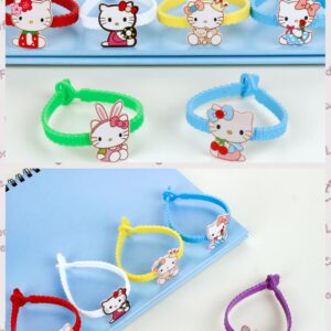 YAOSHUXIAN 15pcs Cartoon Character Bracelets Wristband Bracelets for Birthday Party Supplies Favors Prize Rewards