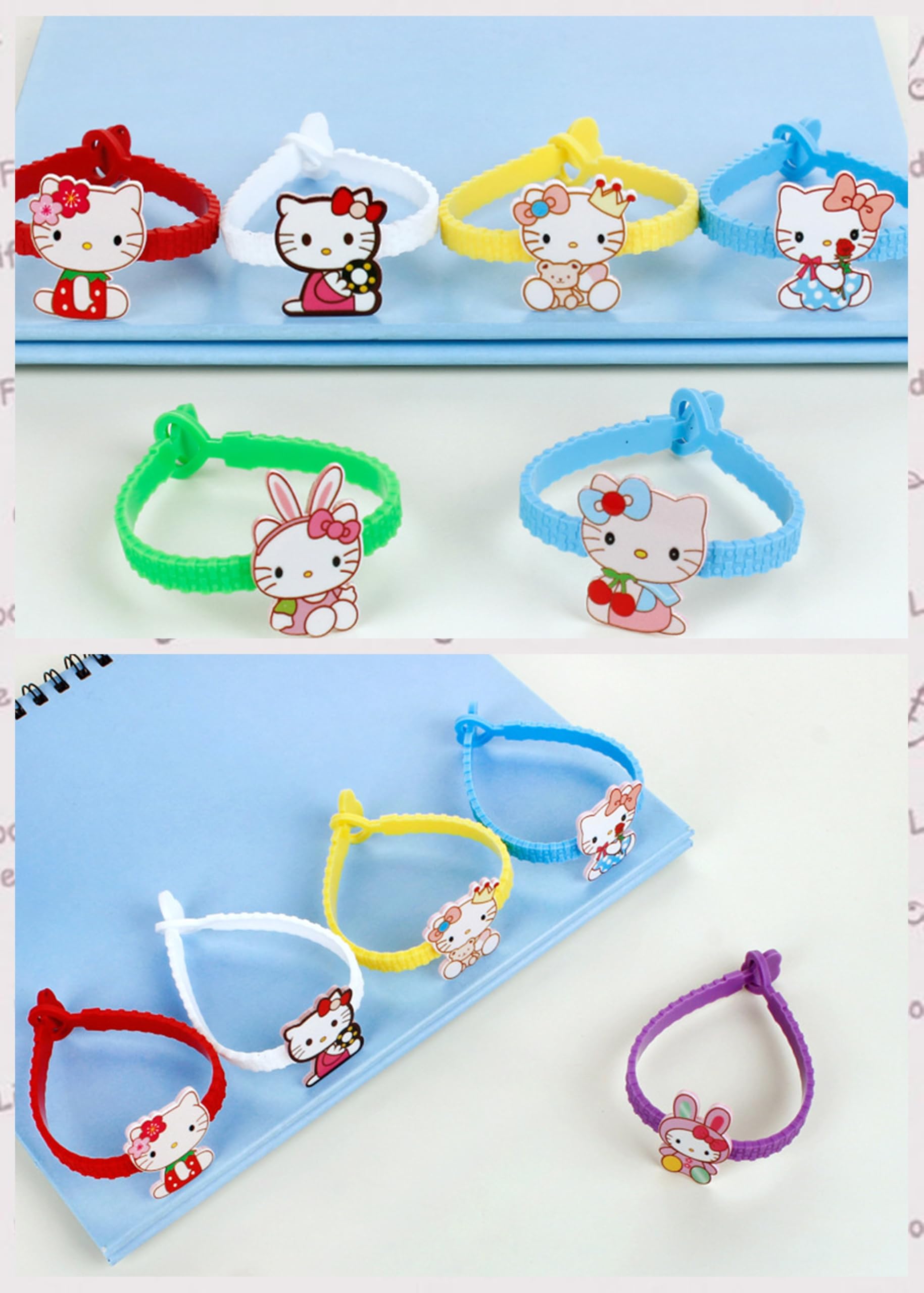 YAOSHUXIAN 15pcs Cartoon Character Bracelets Wristband Bracelets for Birthday Party Supplies Favors Prize Rewards