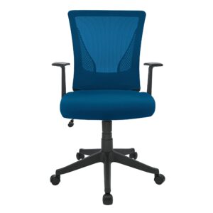 Realspace® Radley Mesh/Fabric Mid-Back Task Office Chair, Rich Blue, BIFMA Compliant