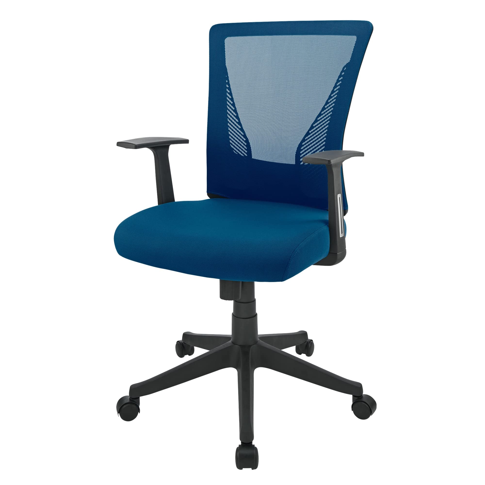 Realspace® Radley Mesh/Fabric Mid-Back Task Office Chair, Rich Blue, BIFMA Compliant