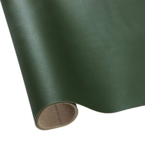 caxilee faux leather sheets for craft one roll matt smooth surface solid leather fabric sheets 12"x 53” (30cm x 135cm) inch large size for leather earrings bows wallets diy projects (dark green)