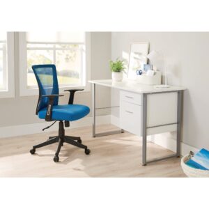 Realspace® Radley Mesh/Fabric Mid-Back Task Office Chair, Rich Blue, BIFMA Compliant