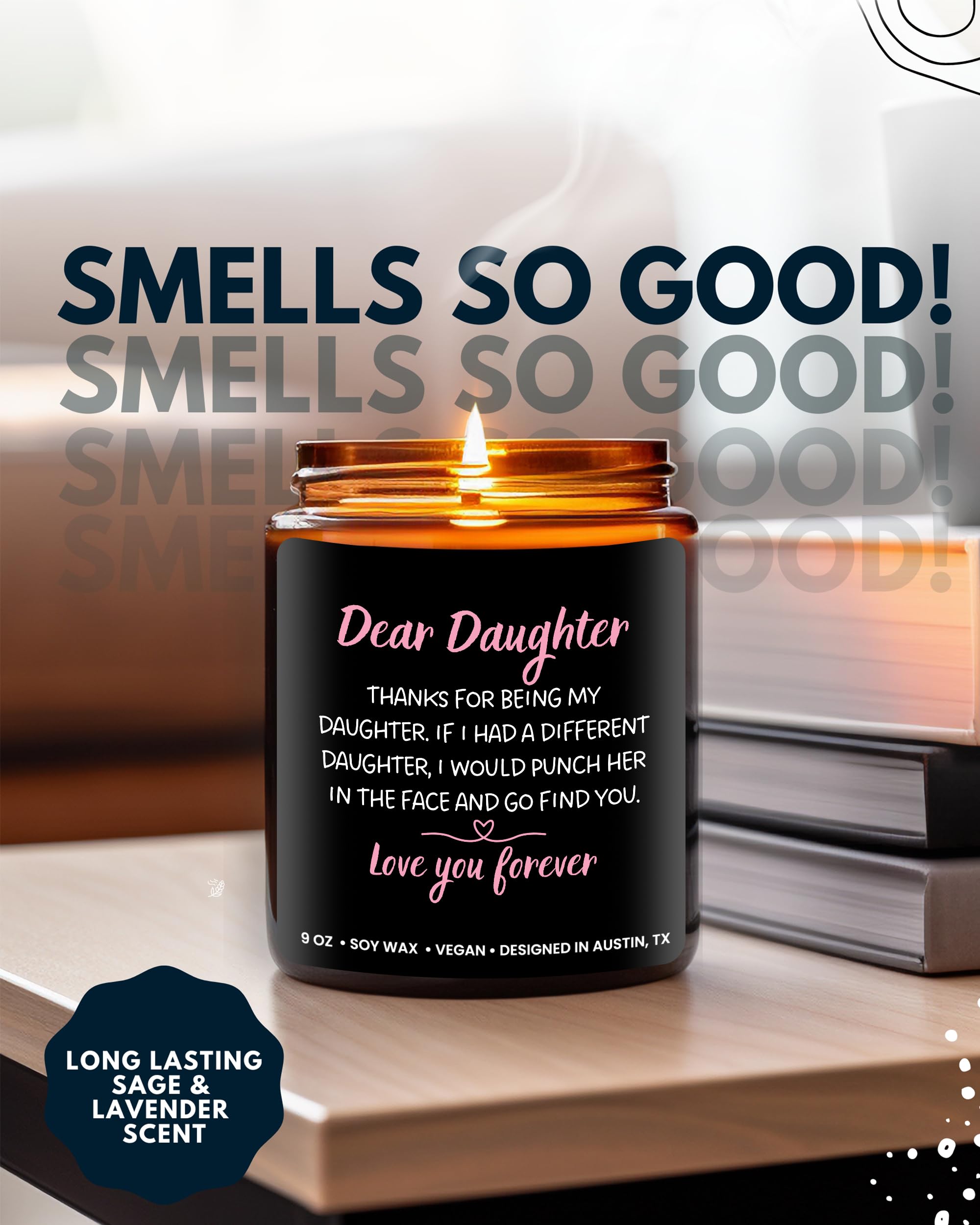 Funny Daughter Candle, Funny Daughter Gifts From Mom, To My Daughter Gifts From Dad, Daughter Gift From Mom, Birthday Gifts For Daughter Adult, Gifts For Daughters From Mothers, Daughter Birthday Gift