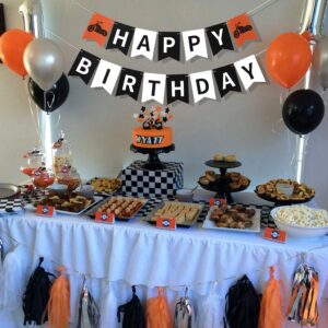 Motorcycle Birthday Banner - Harley Inspired Birthday Banner, Harley Party Decor, Motorcycle Party Decor