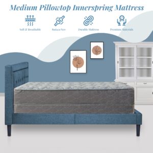 Greaton 11" Plush Foam Encased Mattress with 8" Box Spring, Premium Bed Mattresses Provide Perfect Body Support and Ultimate Comfort, Durable Supporting Internal Structure, Full XL