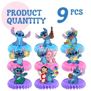 9PCS Cartoon Honeycomb Centerpieces For Decorations 3D Cartoon Centerpieces For Tables Decorations Cartoon 3D Centerpieces For Birthday Party Decorations