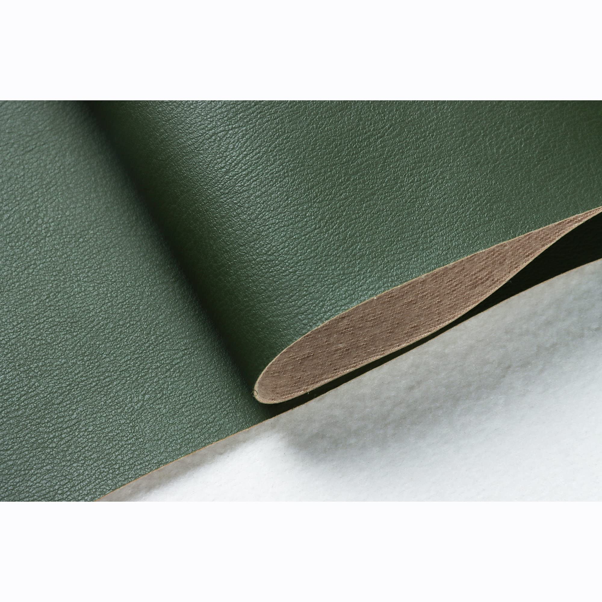 Caxilee Faux Leather Sheets for Craft One Roll Matt Smooth Surface Solid Leather Fabric Sheets 12"x 53” (30cm x 135cm) Inch Large Size for Leather Earrings Bows Wallets DIY Projects (Dark Green)