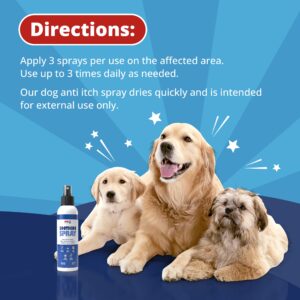 Pup Labs Soothing Spray - Natural Moisturizer Flushes Out Root Cause of Itching and Scratching - Hot Spot Relief for Dogs with BioFlavin Extract - Made for All Dogs and in The USA, 4 Fluid Ounces