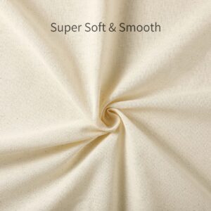 Zoblise 100% Cotton Muslin Fabric: 5 Yards x 63" Natural Color Muslin, 100% Cotton Fabric, Natural Unbleached, for Sewing Draping Material