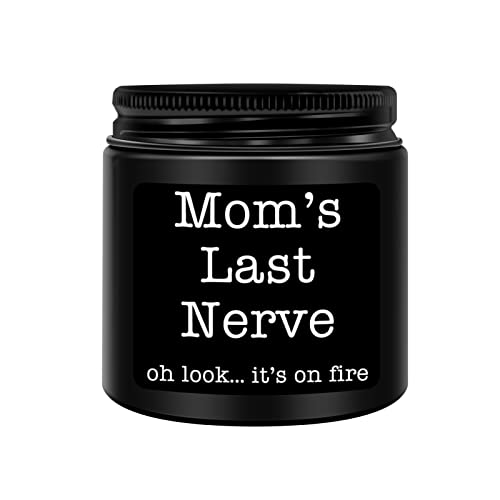 Homsolver Gifts for Mom,Unique Mom Gifts,Mothers Day,Valentines,Birthday Gifts for Mom from Daughters,Son,Lavender Scented Moms Last Nerve Candles