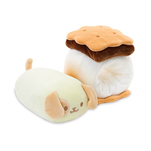 Anirollz Stuffed Animal Plush Toy – 6" Small Bakery Theme Outfitz Plush Doll | Soft, Squishy, Warm, Cute, Comfort, Safe | Birthday Gift Pillow with Puppy Dog in S'More Puppiroll