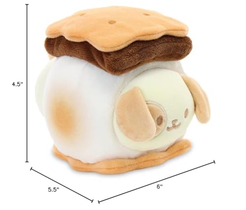 Anirollz Stuffed Animal Plush Toy – 6" Small Bakery Theme Outfitz Plush Doll | Soft, Squishy, Warm, Cute, Comfort, Safe | Birthday Gift Pillow with Puppy Dog in S'More Puppiroll