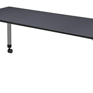 Romig Kee 66 x 30 in. Height Adjustable Mobile Classroom Activity Table- Grey Top & Grey Base