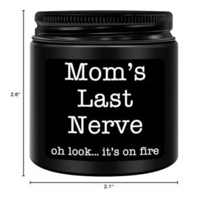 Homsolver Gifts for Mom,Unique Mom Gifts,Mothers Day,Valentines,Birthday Gifts for Mom from Daughters,Son,Lavender Scented Moms Last Nerve Candles