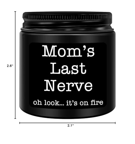 Homsolver Gifts for Mom,Unique Mom Gifts,Mothers Day,Valentines,Birthday Gifts for Mom from Daughters,Son,Lavender Scented Moms Last Nerve Candles