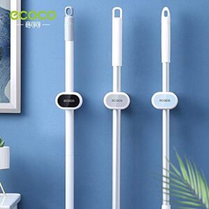 Queego Mop Broom Holder,Wall Mounted Household Adhesive Storage Hanger Hook Racks Kitchen Bathroom Organizer (3pcs)