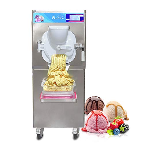 Kolice Commercial ETL Certificate Gelato Hard Served Ice Cream Machine, Hard Ice Cream Maker, Italian Water Ice Maker, Batch Freezer-Italian Style Door with Stainless Steel Hinge, 9-11 Gal Per Hour