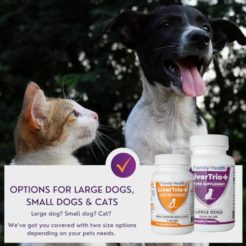 LiverTrio+ Comprehensive Liver Support Supplement for Large Dogs. Flavorful Chewable Tablets Combining Same, SPC, Silybin A+B, + Glutathione 30Ct (Large)