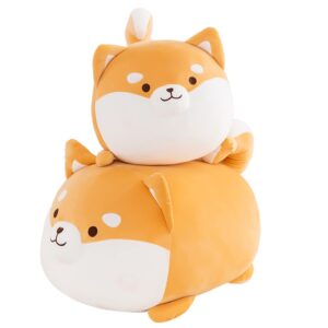 shiba inu plush toy soft and cute corgi stuffed animal dog hugging pillow puppy plushie dolls for kids gift(35cm/13.77inch)