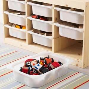 Ikea TROFAST storage combination with boxes, 93x44x52 cm, light white stained pine/white