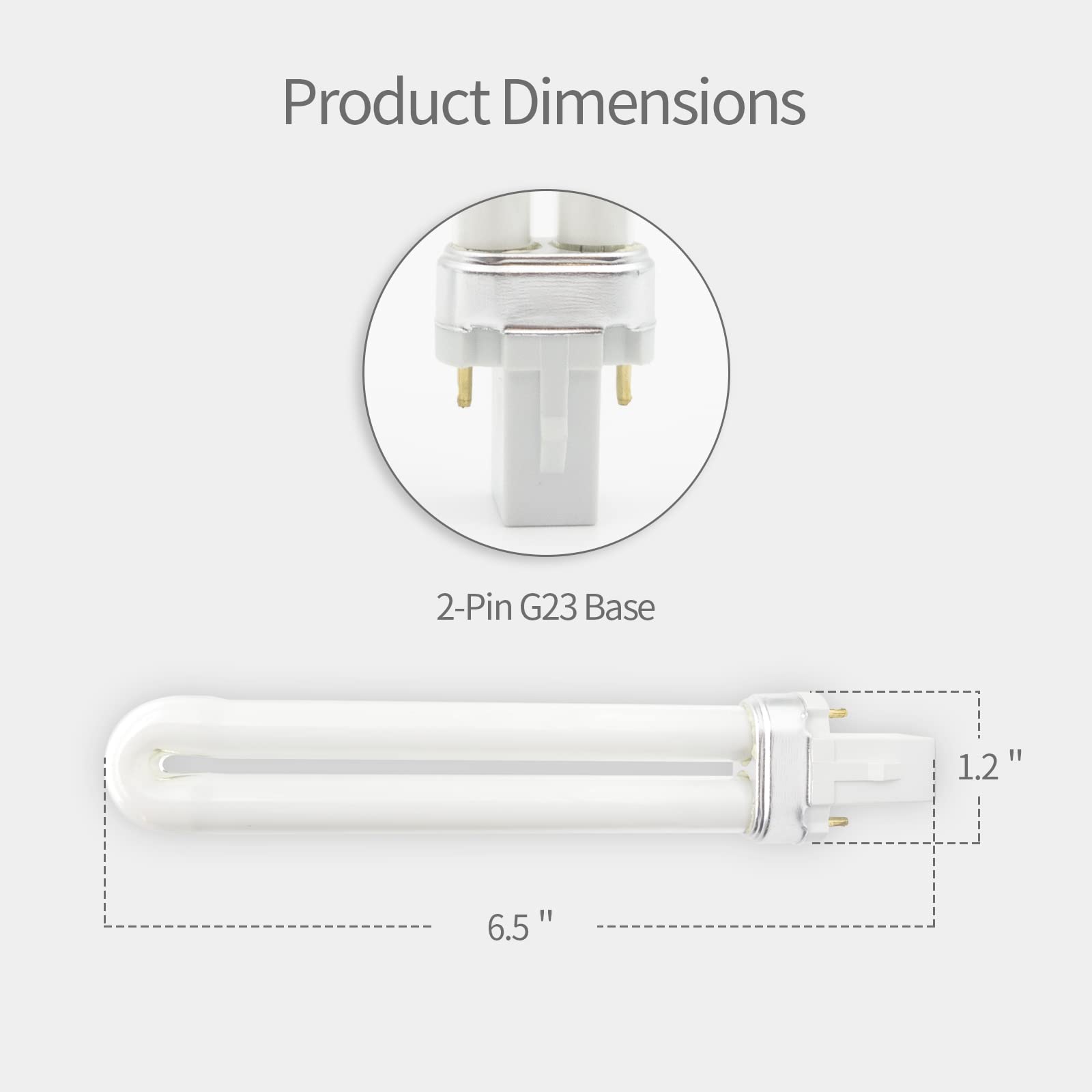 Celiwace UVA Fluorescent Bulb 9W Compatible with EL-22 FlyWeb Classic Fly Light GX23 Base 3 Pack