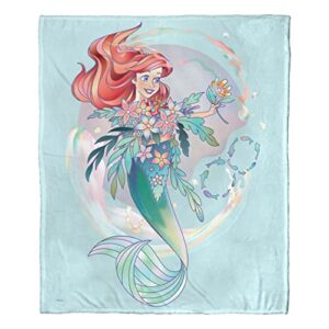 northwest little mermaid/ariel silk touch throw blanket, 50" x 60", celebration ariel