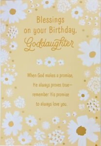 greeting card christian religious blessings on your birthday goddaughter on this day of celebrating the blessing god made in you