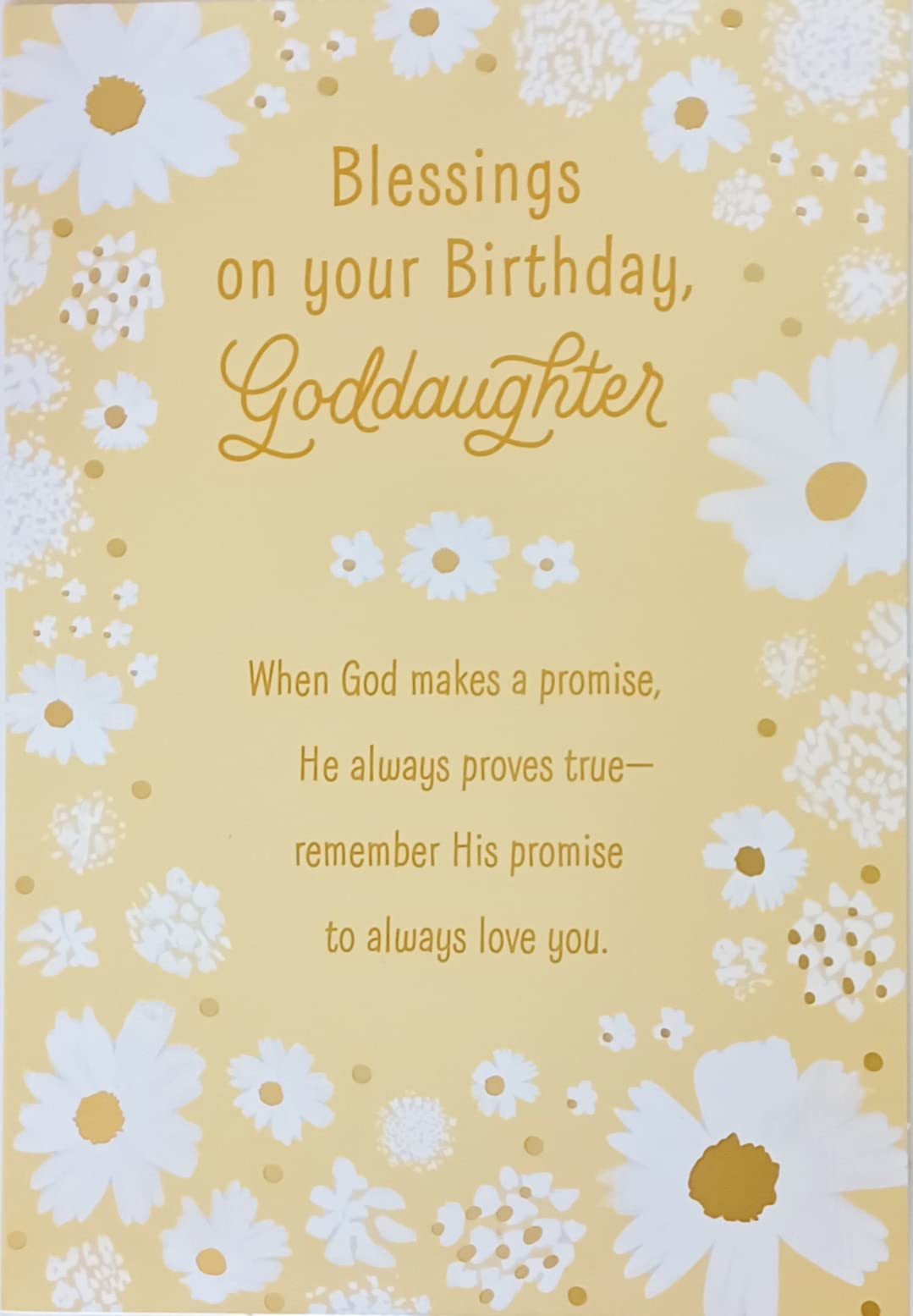 Greeting Card Christian Religious Blessings On Your Birthday Goddaughter On This Day of Celebrating The Blessing God Made In You