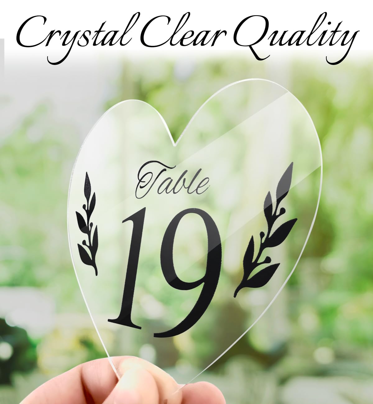 25 PCS Wedding Table Numbers, Table Numbers for Wedding Reception heart shaped, Table Numbers Wedding acrylic, Wedding Table Number with stands.