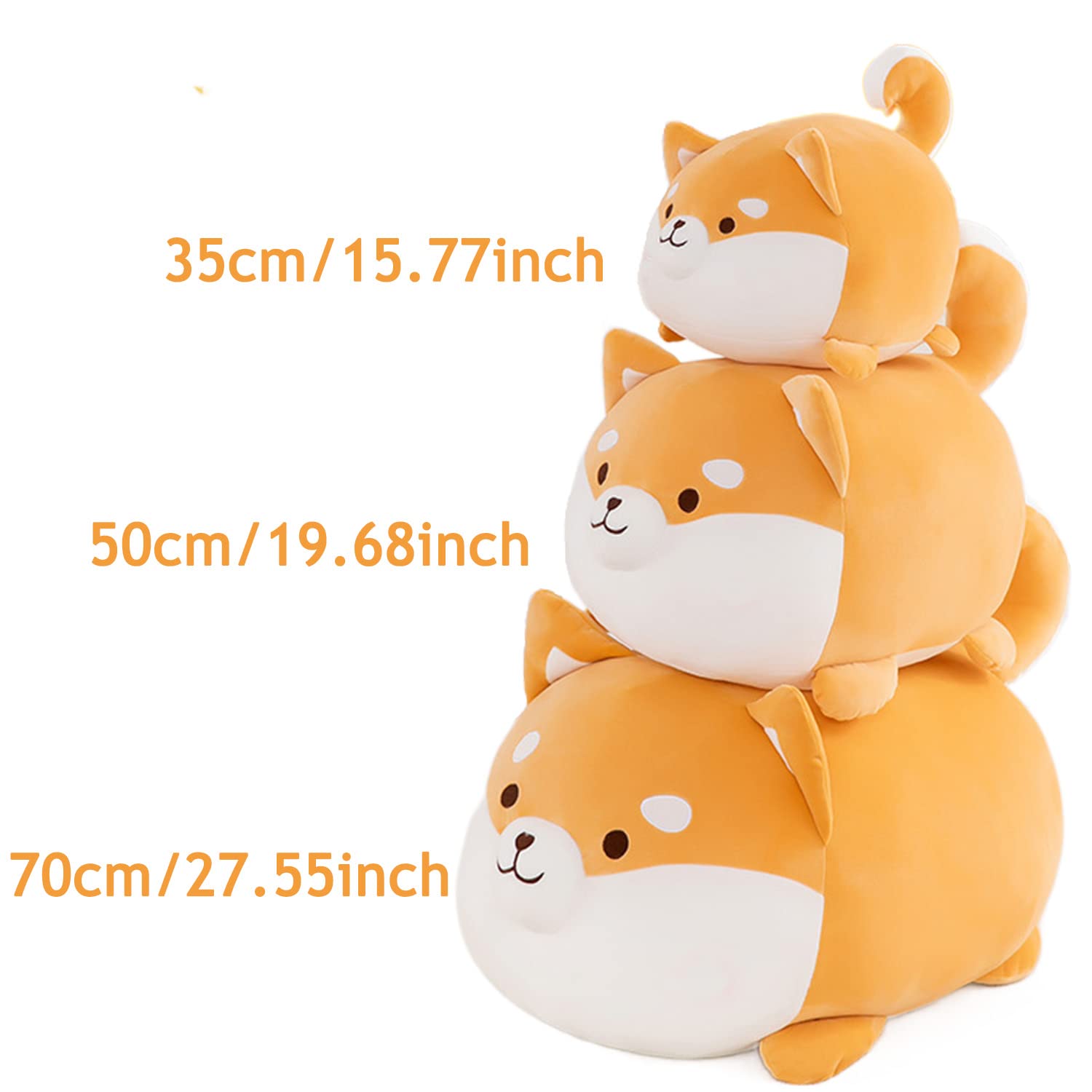 Shiba Inu Plush Toy Soft and Cute Corgi Stuffed Animal Dog Hugging Pillow Puppy Plushie Dolls for Kids Gift(35cm/13.77inch)