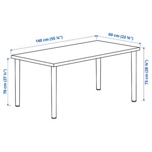 Ikea LAGKAPTEN/ADILS desk, 140x60 cm, white