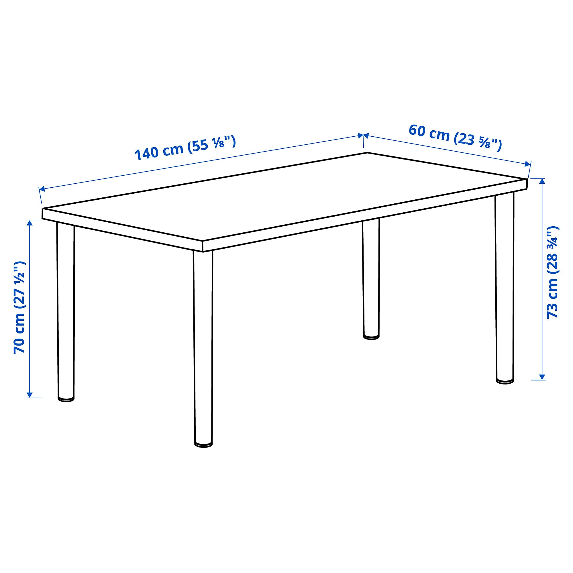 Ikea LAGKAPTEN/ADILS desk, 140x60 cm, white