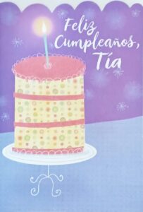 greeting card feliz cumpleanos tia - happy birthday aunt in spanish espanol - tu ocupas un lugar especial en nuestra familia you hold a special place in our family